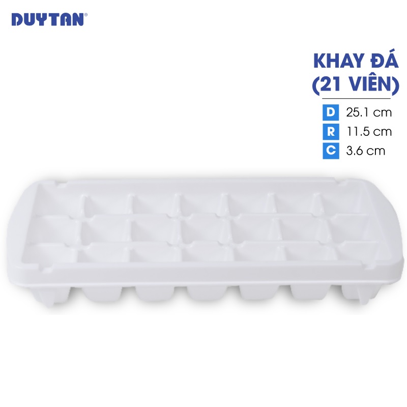 Khay đá 21 viên nhựa Duy Tân (25 x 11.5 x 3.6 cm) - 13009 - Giao màu ngẫu nhiên - Hàng chính hãng