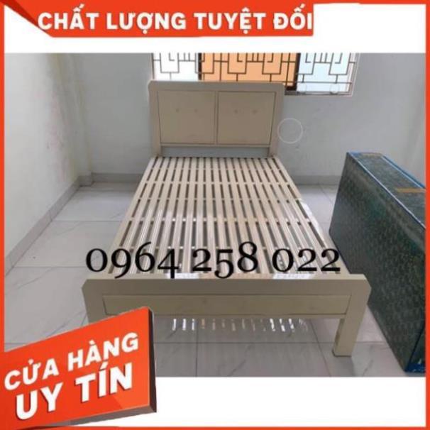 Giường sắt khung hộp ngang 1m2 dài 2m