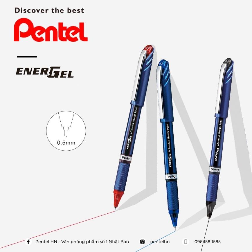 || Bút Ký Nhật Bản Mực Gel Pentel Energel BLN25 ngòi 0.5mm | Siêu nét Siêu mịn Không nhòe | Khô trong 1/3s