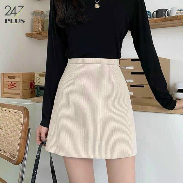 Chân váy chữ a nhung tăm