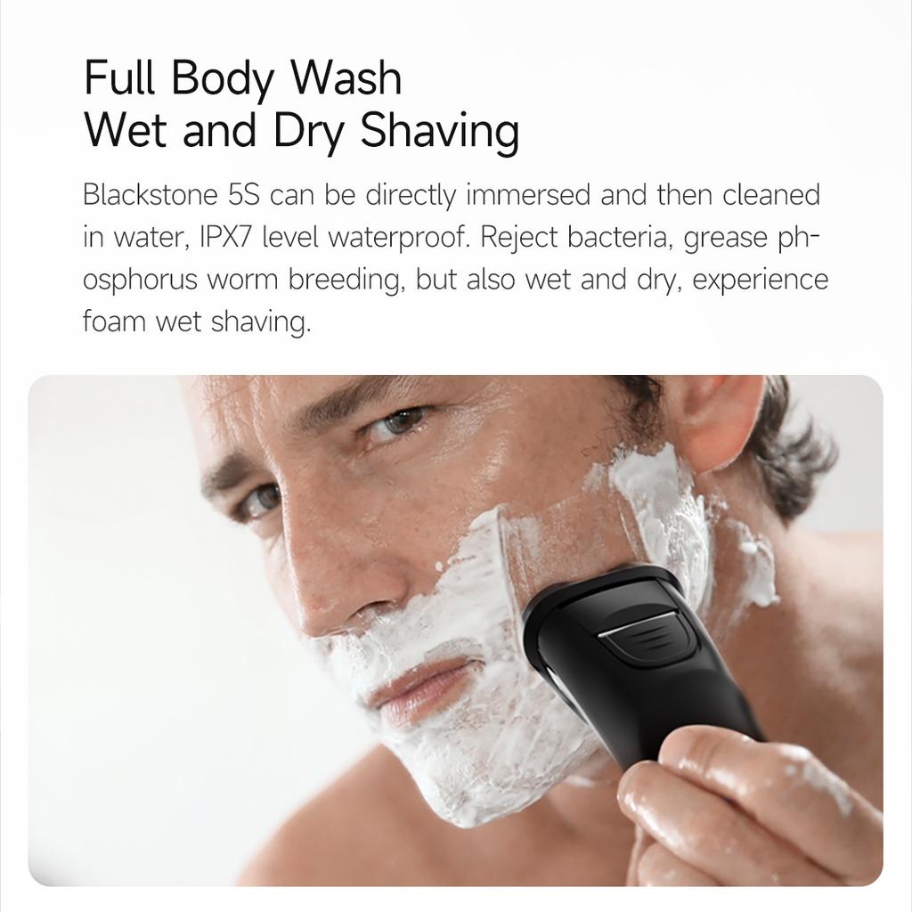 Máy Cạo Râu Điện Enchen Tông Màu Đen 5S Chống Nước IPX7 Có Thể Sạc Lại Cho Nam