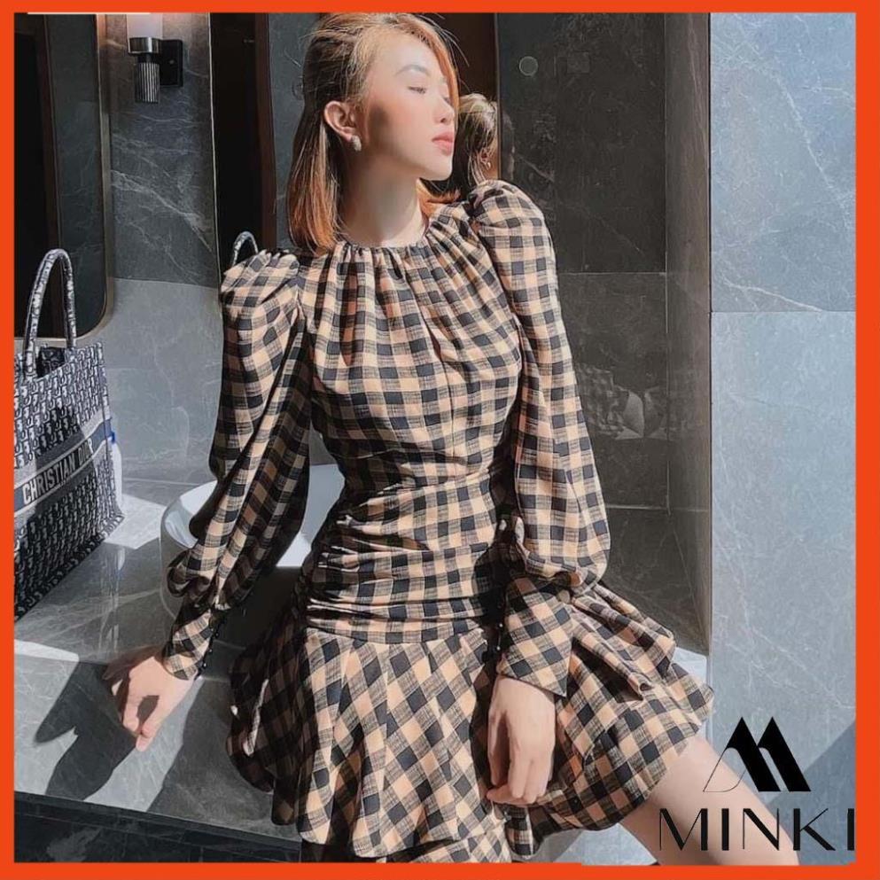 ĐẦM KẺ BODY ĐUÔI CÁ - CHẤT LIỆU VOAN COTTON NHẬP KHẨU - MÀU KẺ NÂU/ KẺ ĐỎ/ KẺ TÍM - HÀNG THIẾT KẾ _HOT