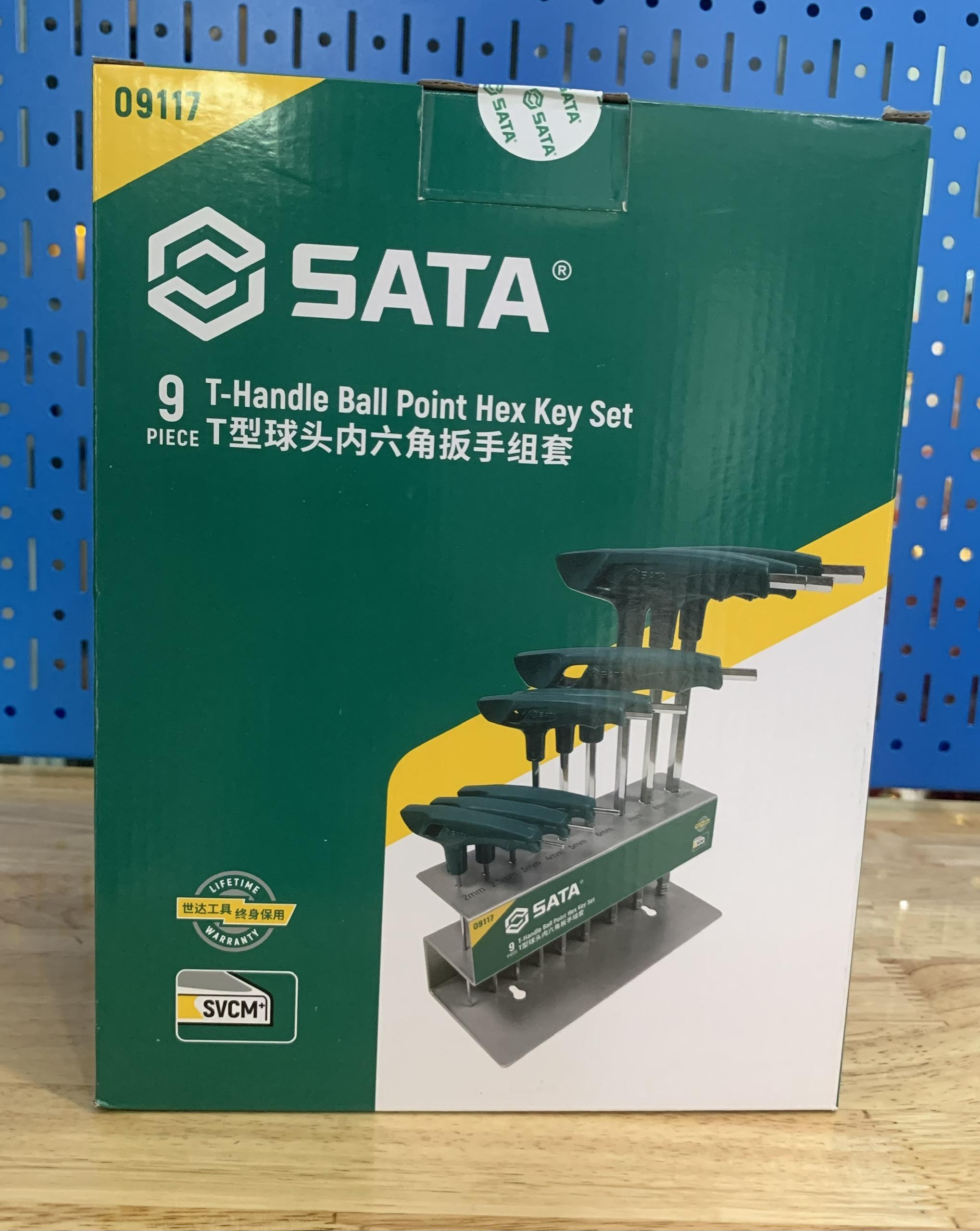 Bộ tay vặn T lục giác đầu bi 9 cái 09117