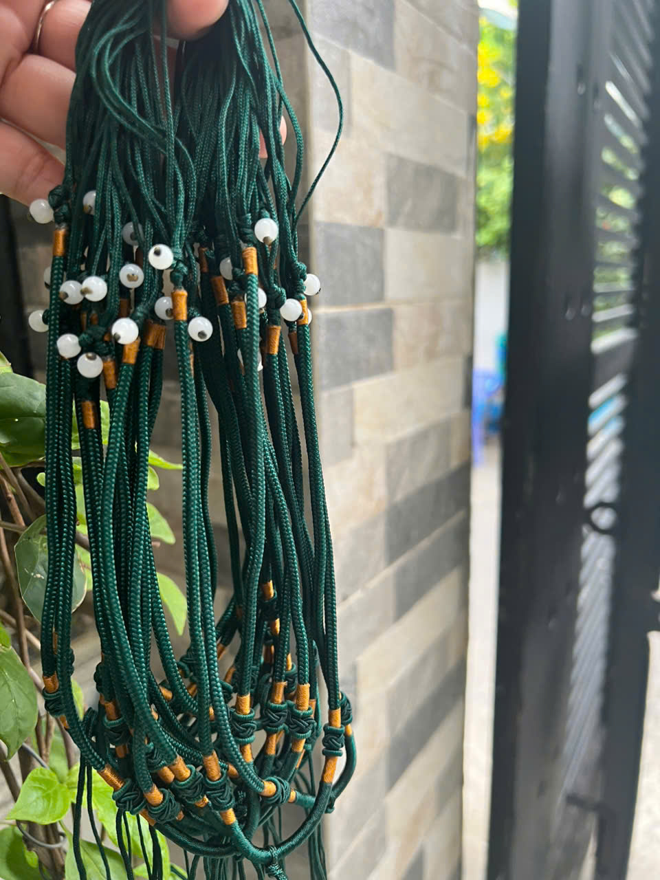 Sợi Dây Đeo cổ mới Xanh Rêu Đậm Đẹp Kiểu dạng rút size 3mm x dài trồng cổ Anh Chị tự chỉnh theo ý 23cm - 30cm Phối với mặt Phật, mặt dây chuyền nam nữ đeo được hết rẻ đẹp ạ