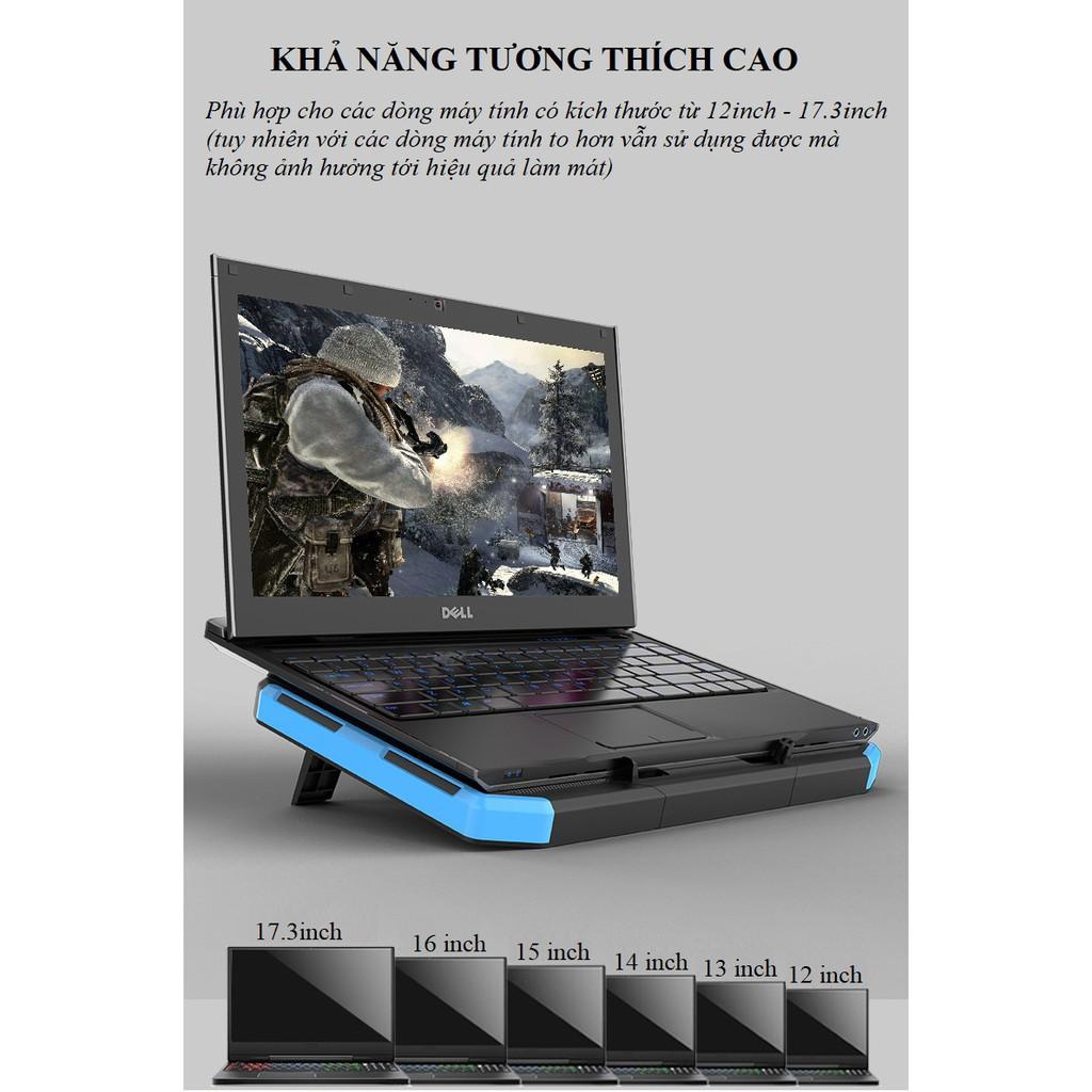 Đế Tản Nhiệt Laptop ️️ Quạt Tản Nhiệt Với 5 Quạt Làm Mát Công Suất Lớn - Tản Nhiệt CPU Giúp Bảo Vệ Máy Tính Q7