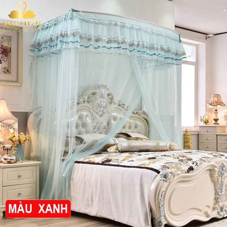 Màn Khung thu gọn không khoan tường cao cấp EASY DREAM -Mùng ngủ thu xếp gọn đầu giường chống muỗi đẹp kiểu coong chúa