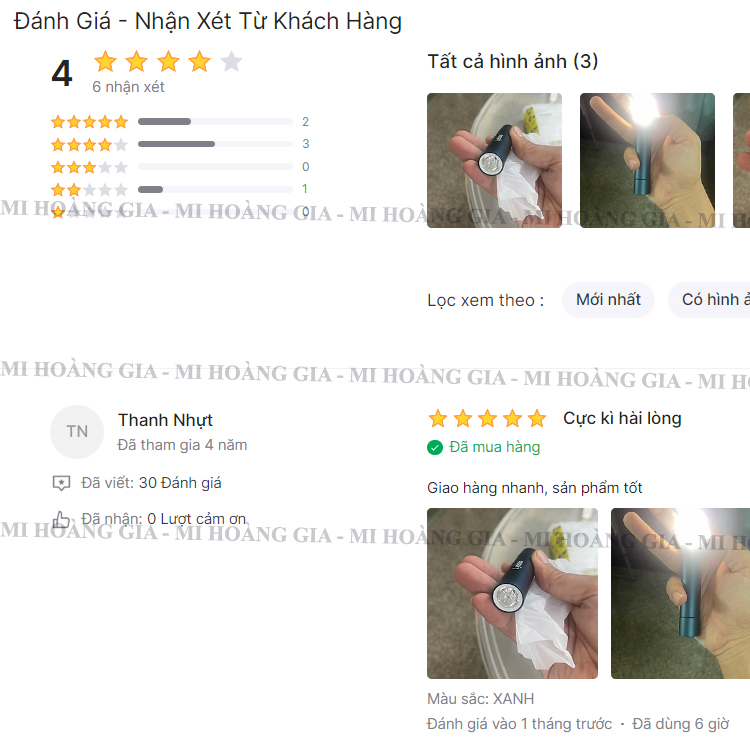 Đèn pin siêu sáng mini Xiaomi Lydsto YC-SDT02 - Hàng nhập khẩu