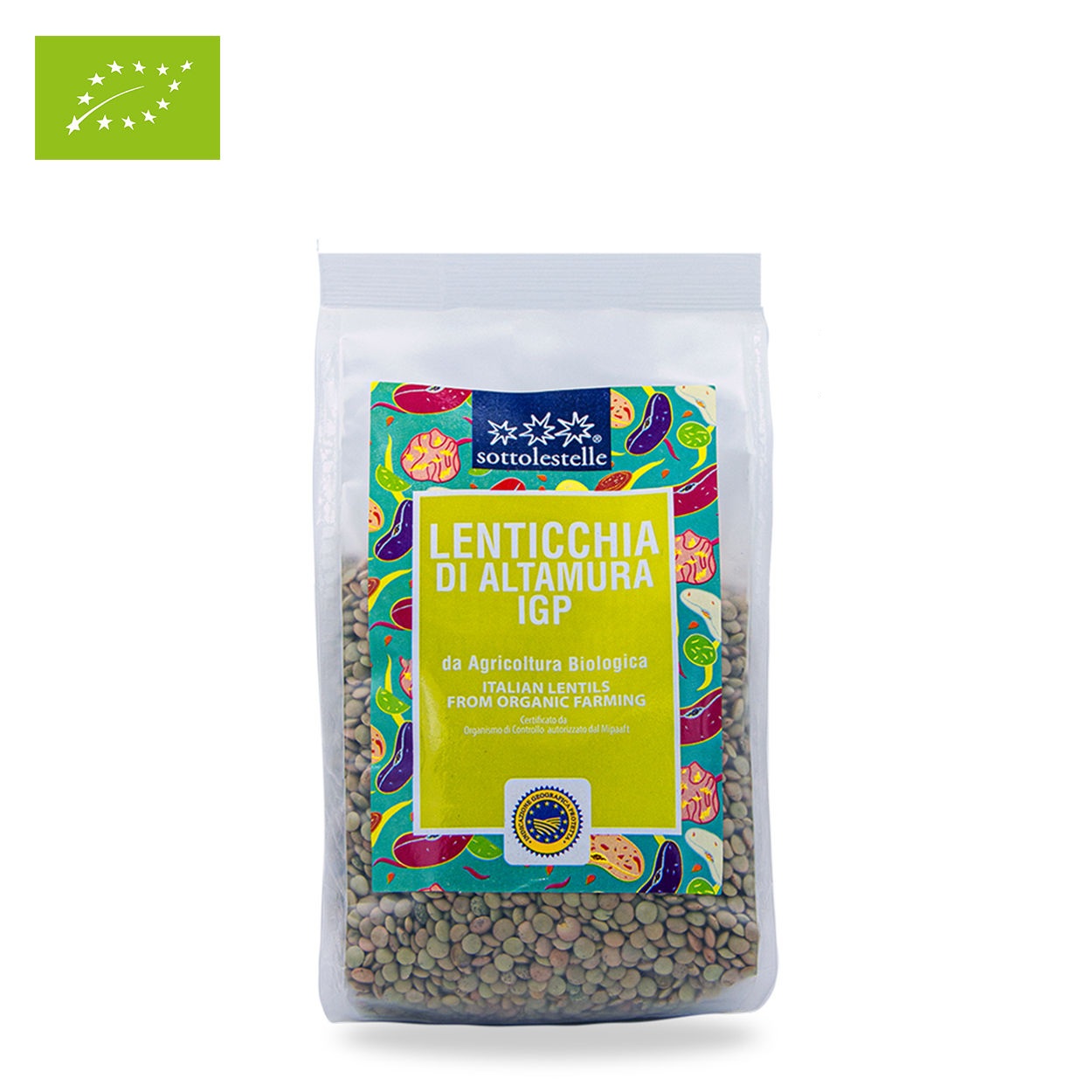 Đậu lăng xanh hữu cơ Sottolestelle 400g Organic Green Lentils