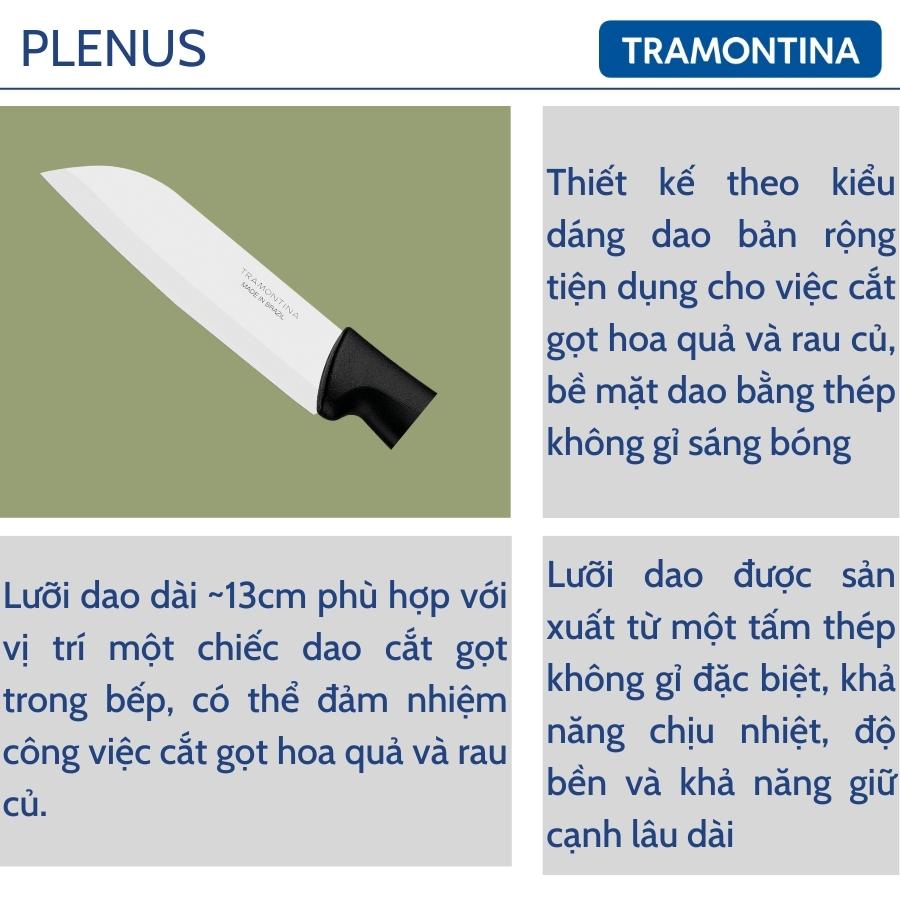 Dao Hoa Quả Tramontina Plenus Chiều Dài Lưỡi 13Cm Cán Nhựa Thép Không Gỉ Siêu Sắc Bén Sản Xuất Tại Brazil