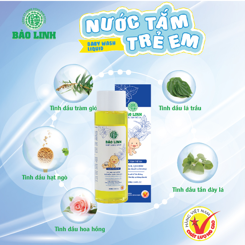 Nước Tắm Tinh Dầu Bảo Linh Dành Cho Trẻ Em 70ml