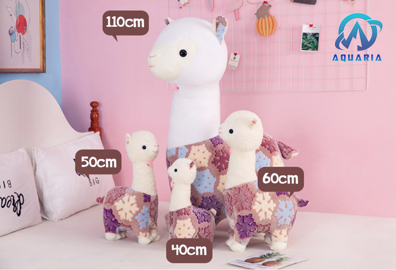 Thú Bông Gấu Bông Lạc Đà A Đán Bá Đạo Alpaca Khoác Áo Bông Tuyết 40cm Quà Tặng Giáng Sinh Cưng Xỉu Siêu Hot