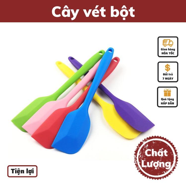 cây vét bột silicon đúc 21cm phết kem phới trộn bột bộ dụng cụ làm bánh chịu nhiệt an toàn sử dụng