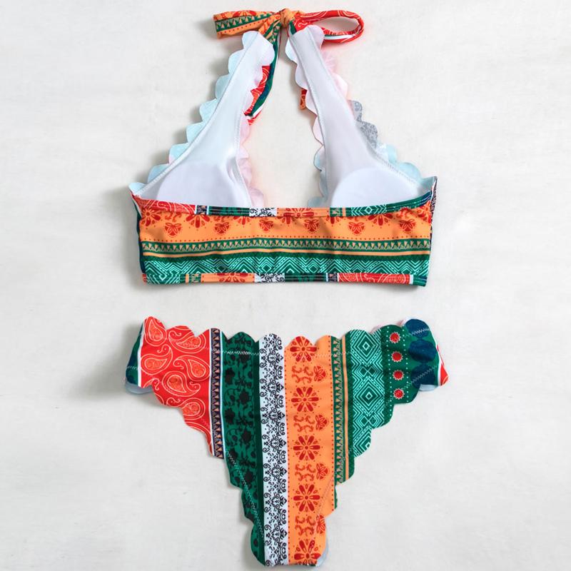 2021 Mới Quyến Rũ Bikini Bộ In Hình Đồ Bơi 2 Mảnh Đẩy Lên Đồ Bơi Đi Biển Mùa Hè Bơi Quần Áo Cao Cấp chia Nữ