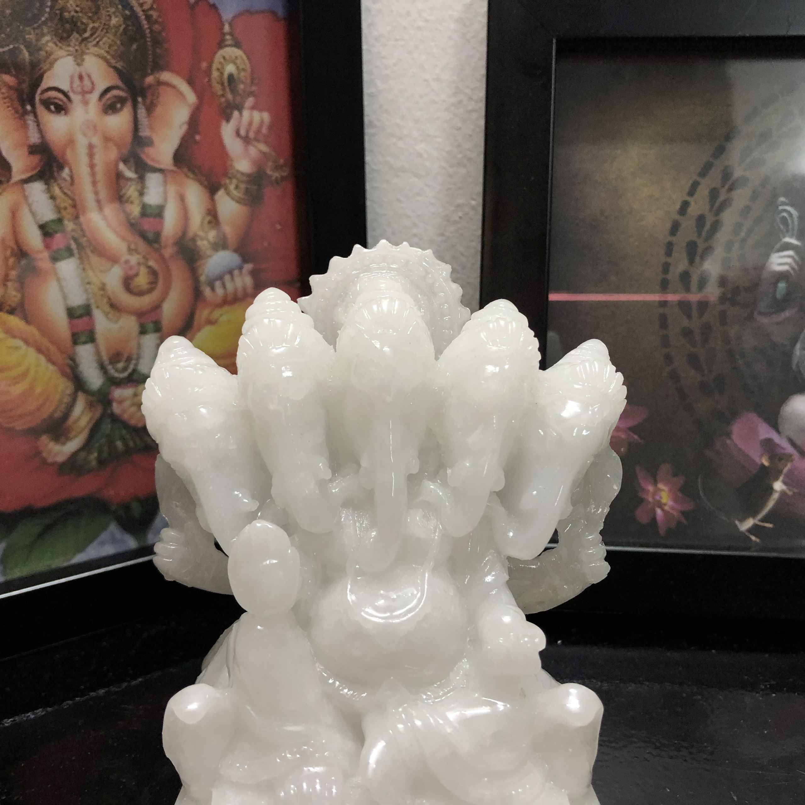 Tượng Đá Thần Voi Ganesha 5 Đầu - Đá Non Nước