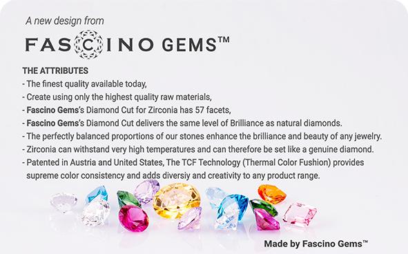 Kim Cương Nhân Tạo FASCINO GEMS Dạng Tròn 9.0 mm Màu TCF