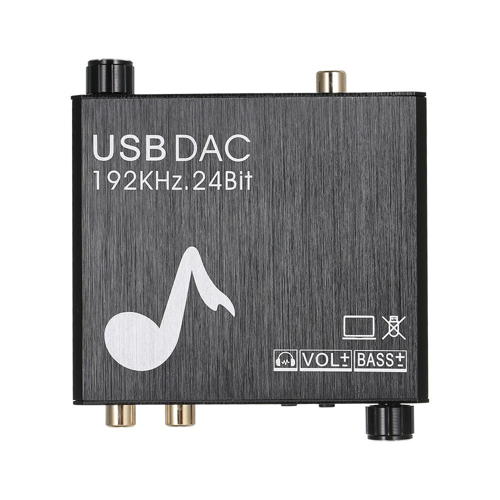 DAC Audio Converter Digital to Analog Audio Converter Support USB Sound Card 192KHz Sampling Rate with Volume Adjustment