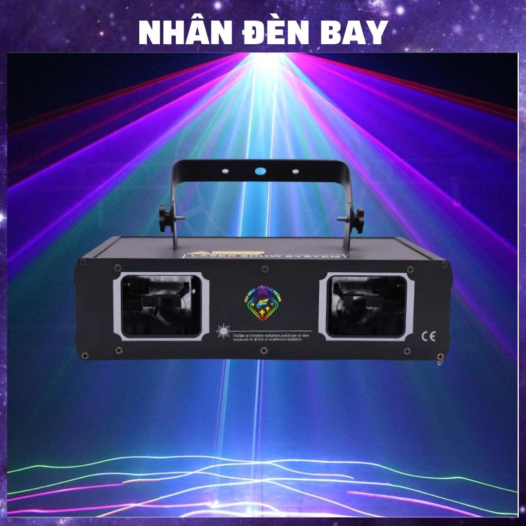 Đèn Laser Quét Tia 2 Cửa 7 Màu RGB Công Suất 1000mW Hiệu Ứng Tia Phủ Rộng Sắc Nét Dùng Cho Phòng Bay, Bar, Karaoke