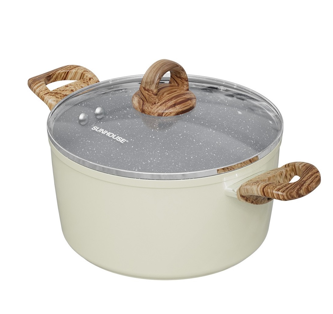 Bộ Nồi Vân Đá Đáy Từ Sunhouse SHG7979MA - Hàng Chính Hàng