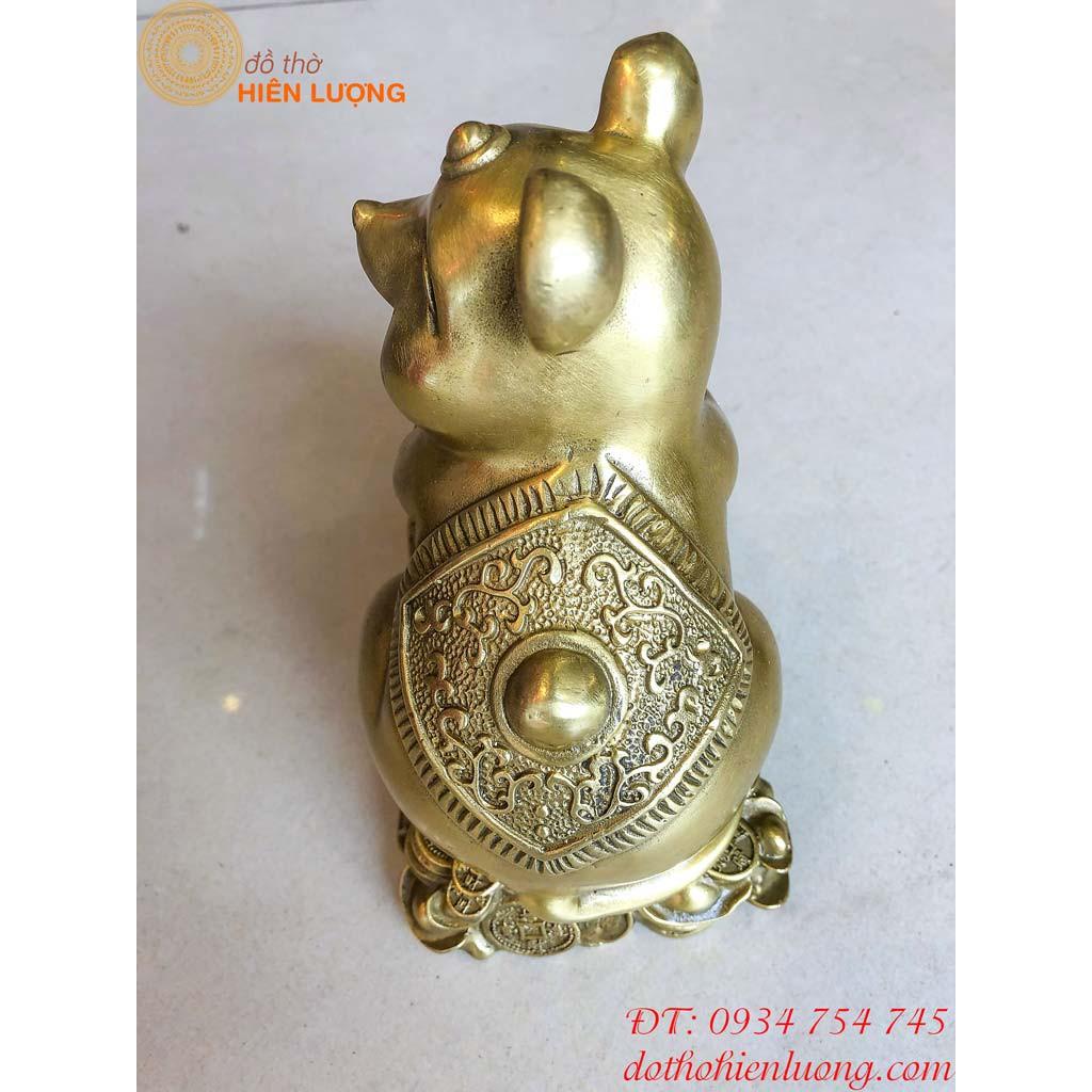 Tượng Chuột Ôm Gậy Như Ý Màu Vàng