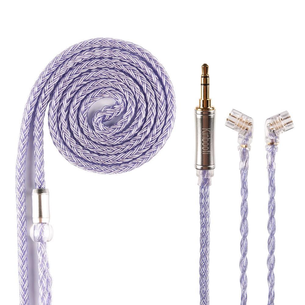Kinboofi 16 Core High Purity Silver Plated Cable With MMCX/2PIN/QDC Connector KZ ZS10 Pro AS10 AS16 AS12 ZSN PRO