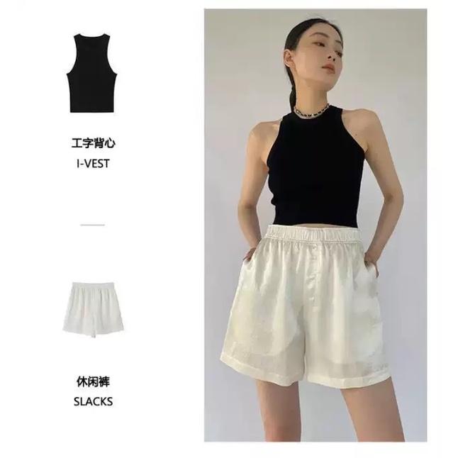 MS675 Áo kiểu nữ cổ yếm croptop dệt kim màu trơn basic