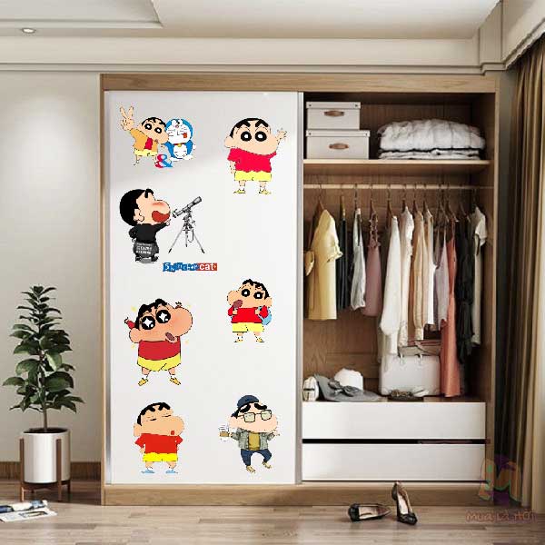 Miếng dán Stickers chủ đề Shin - Cậu bé bút chì