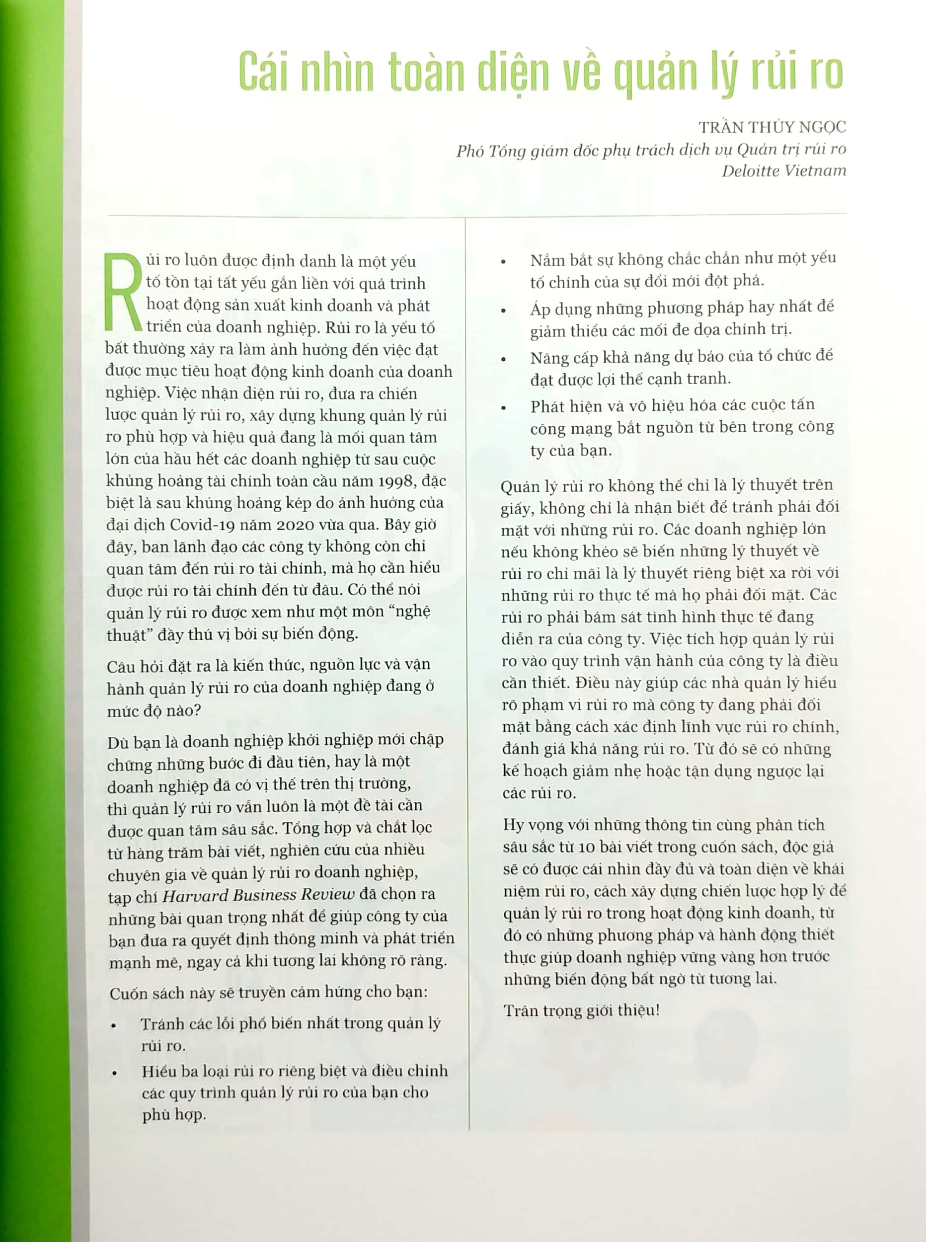 HBR OnPoint - Quản Lý Rủi Ro: On Managing Risk