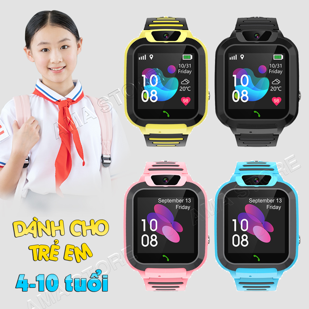 Đồng hồ Thông minh Chống nước IP67 Dành cho Trẻ em nhuẩn AMA Watch Q16S Hàng chính hãng 