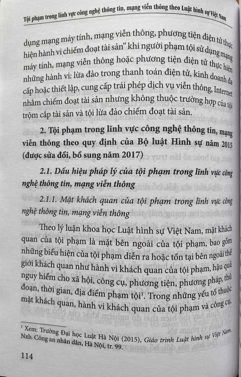 Tội Phạm Trong Lĩnh Vực Công Nghệ Thông Tin, Mạng Viễn Thông Theo Luật Hình Sự Việt Nam