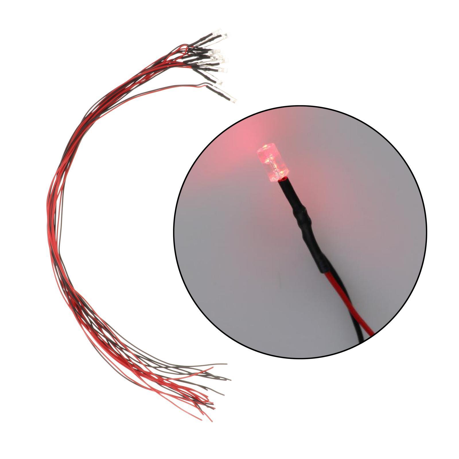 3mm Pre Wired LED DC 3-6V Mini Miro Lights Diodes DIY Model/