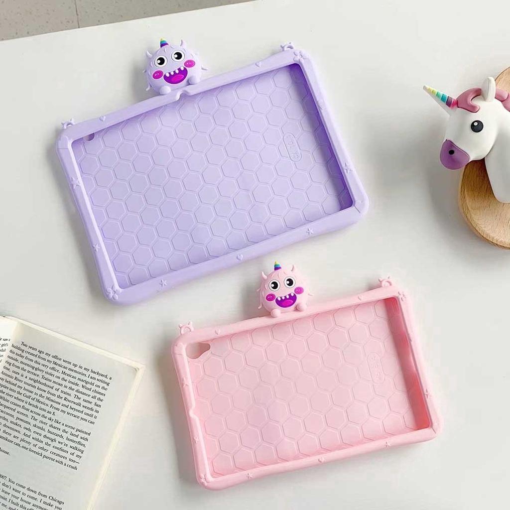Ốp Lưng Silicone Mềm Chống Sốc In Hình Quái Vật Với Dây Đeo Cho Samsung Tab A7 10.4 Inch T500 / T505 / T507 2020