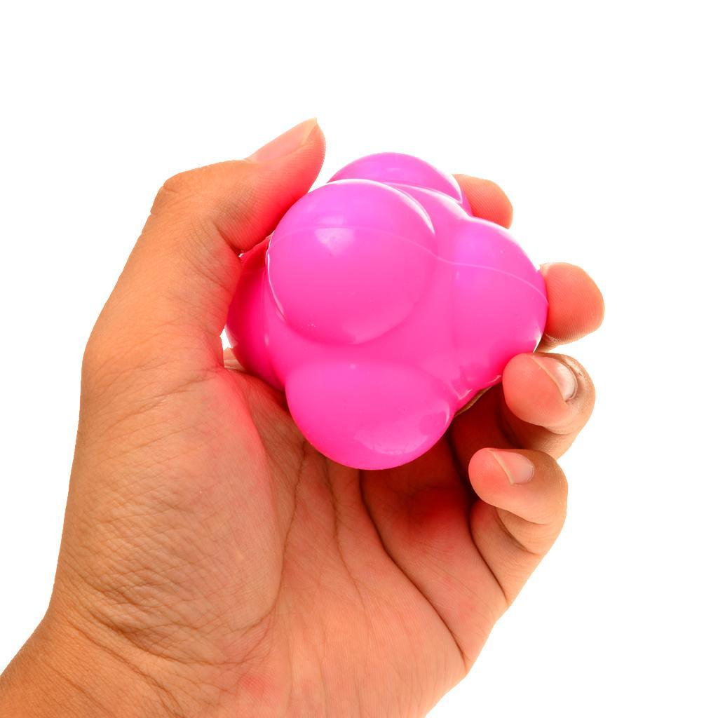 Six-Sided High-Bounce Reaction Ball, for Multi Sports Speed Agility Training Tool - Soft Toughness &amp; Premium - 3 Colors for Selectable