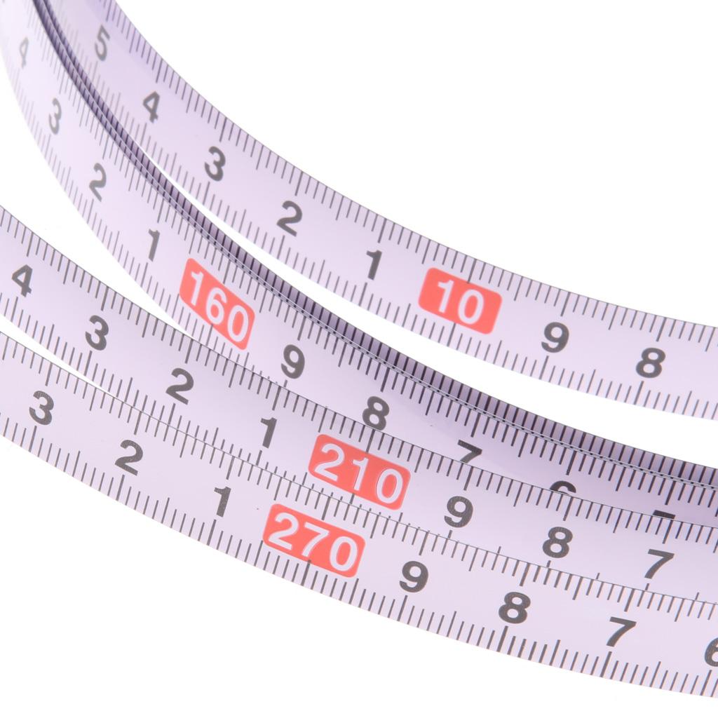 4 Pieces of Self-adhesive Tape Measure Ruler Track Tape for T-rail
