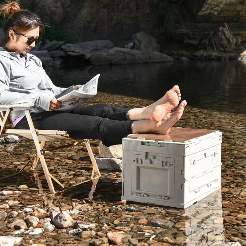 Combo Thùng nhựa + mặt gỗ đa năng tiện dụng cho Du lịch, camping, dã ngoại