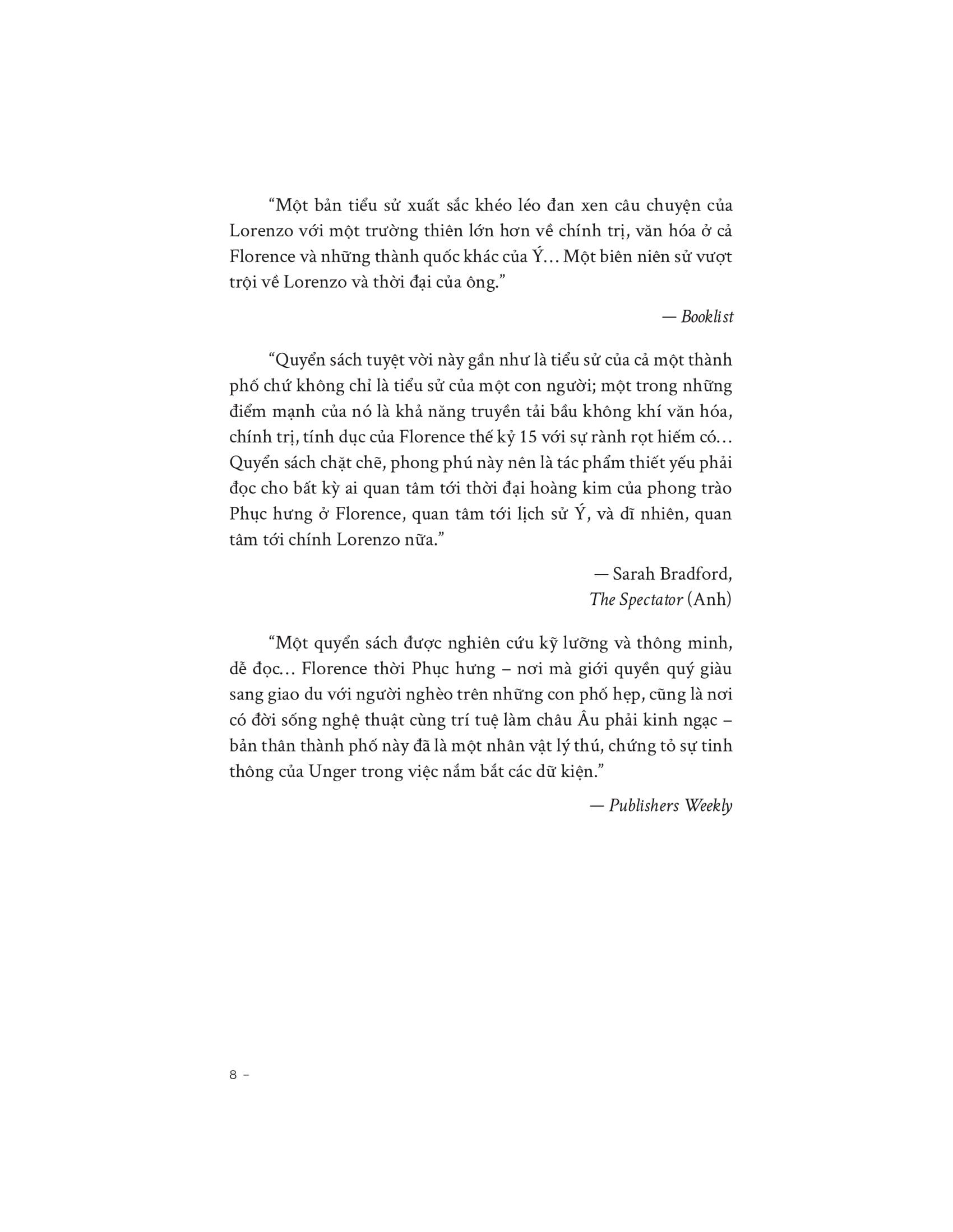 Sách - Lorenzo De’ Medici - Cuộc Đời Rực Rỡ Và Thời Đại Dữ Dội
