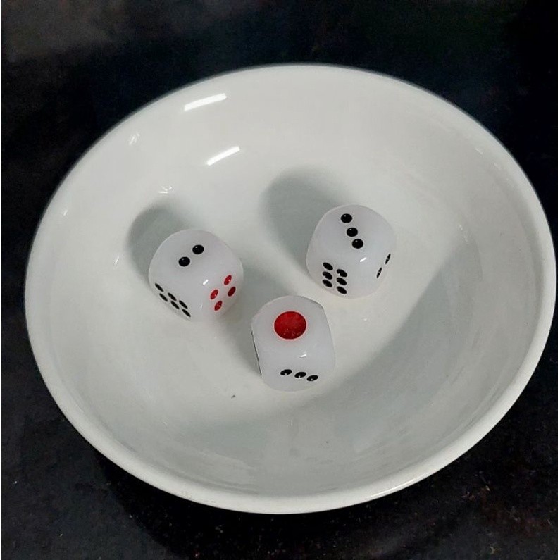 Combo 2 Viên Xí Ngầu Xương Nhựa Acrylic Cao Cấp Chất Lượng Cao Cỡ 12 Ly (12Mm)