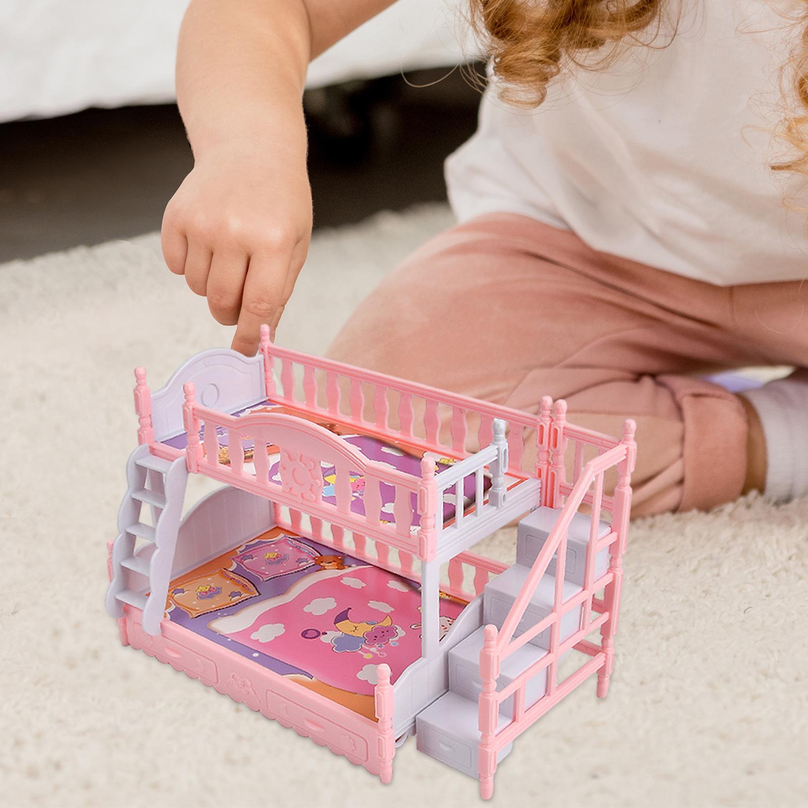 Doll House Furniture Simulation DIY Scene Decor Doll Bed for Boys Girls Kids