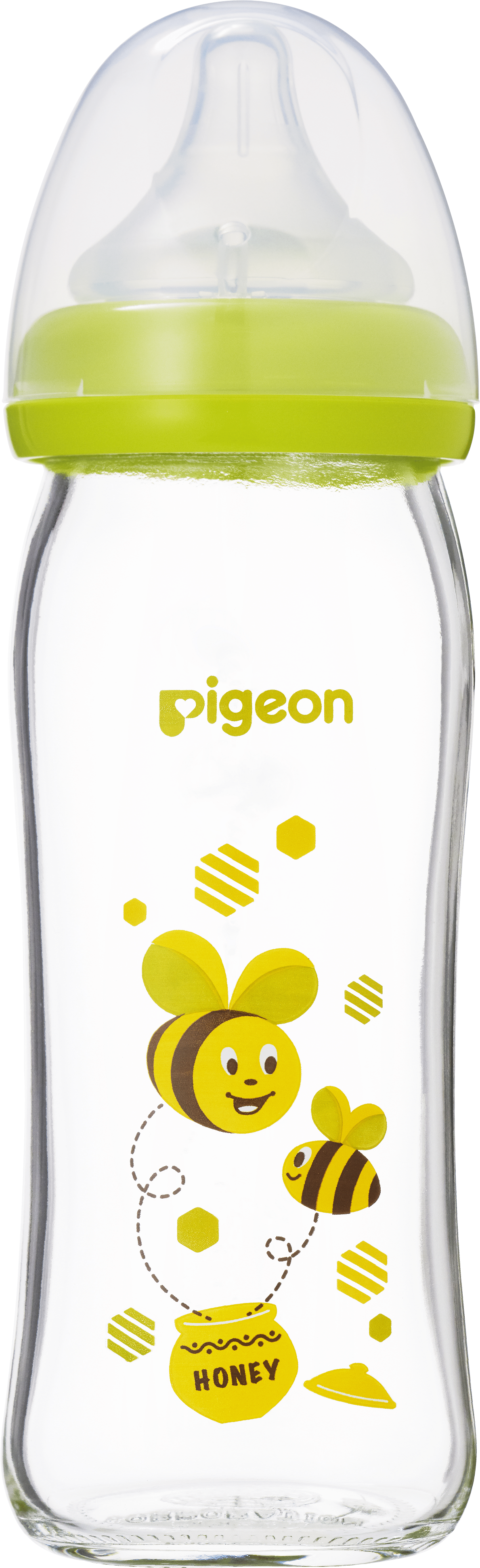 Bình sữa cổ rộng thuỷ tinh Plus Pigeon 240ml