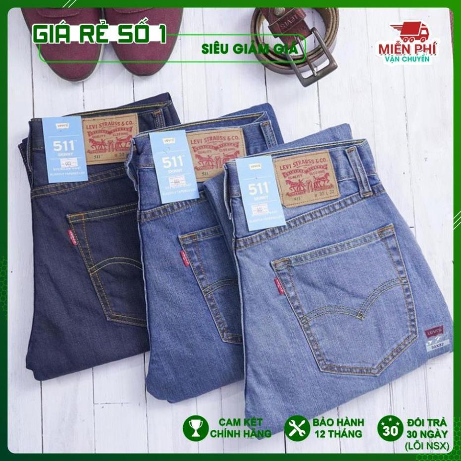 Quần Jean dáng Suông Nam, Made in Cambodia , vải mềm, co giãn, không phai màu, không xổ lông