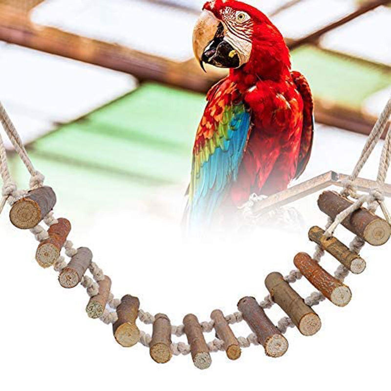 Bird Ladder Pet Bird Cage Accessories Perch Canary Stand Parrot Hamster Climbing Ladder Parrot Bridge for Budgie
