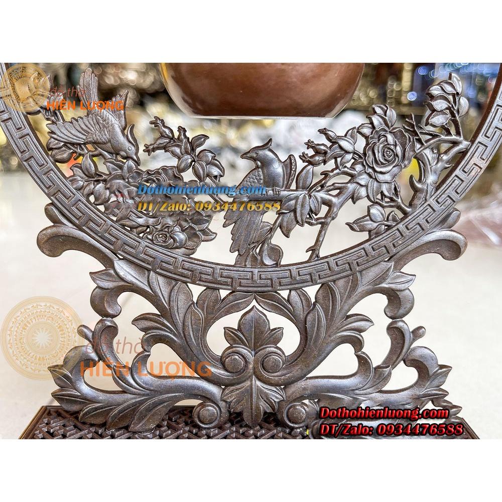 Lư Xông Trầm Treo Quả Hồ Lô Màu Nâu Bằng Đồng Nguyên Chất Kích Thước 18x6x25cm, Nặng 0,9kg Đẹp