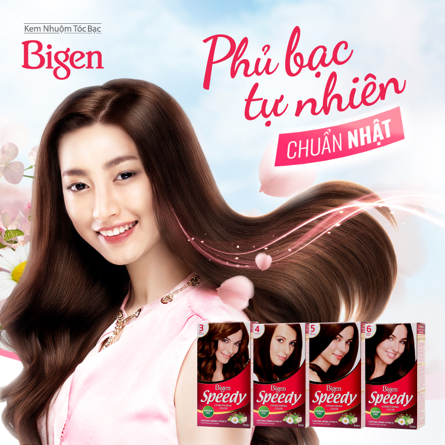 Kem Nhuộm Tóc Phủ Bạc Bigen Speedy Conditioning Color 40g + 40g