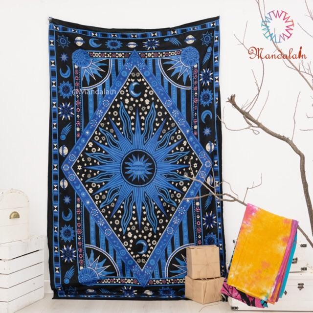 Thảm trang trí Handmade Mandala treo tường Ấn Độ 100% cotton