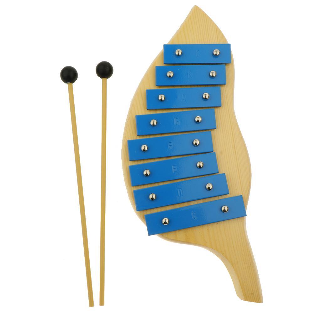 8 Wooden Xylophone for Kids Musical Toy for Kids - with Two Wood Mallet