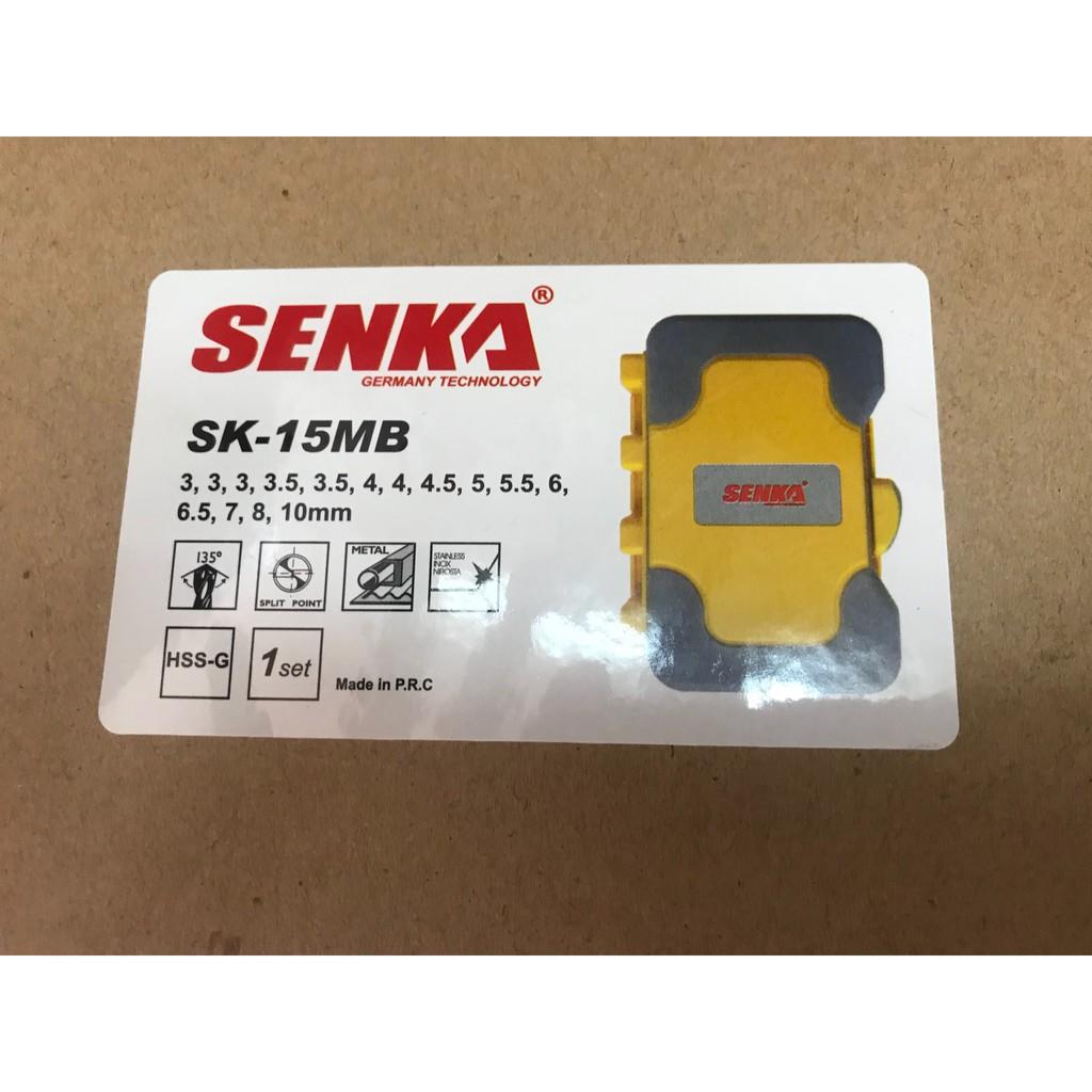 SENKA 1 Bộ 15 mũi khoan kim loại, mũi khoan sắt thép inox SENKA cao cấp