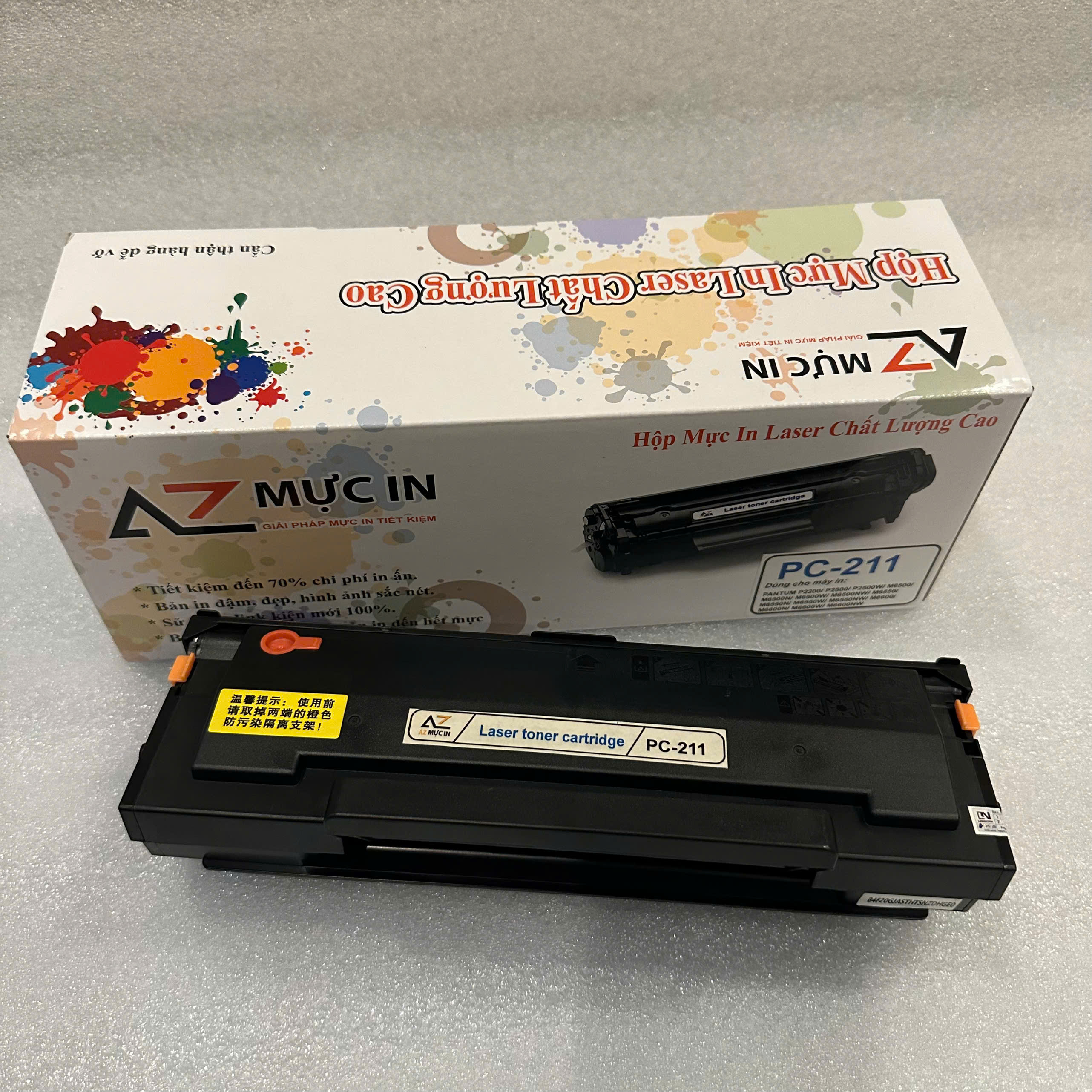 Hộp mực AZ PC211 dùng cho máy in Pantum P2500W, P2502W, P2516, M6505, M6550NW, M6552NW, M6600N - Hàng chính hãng