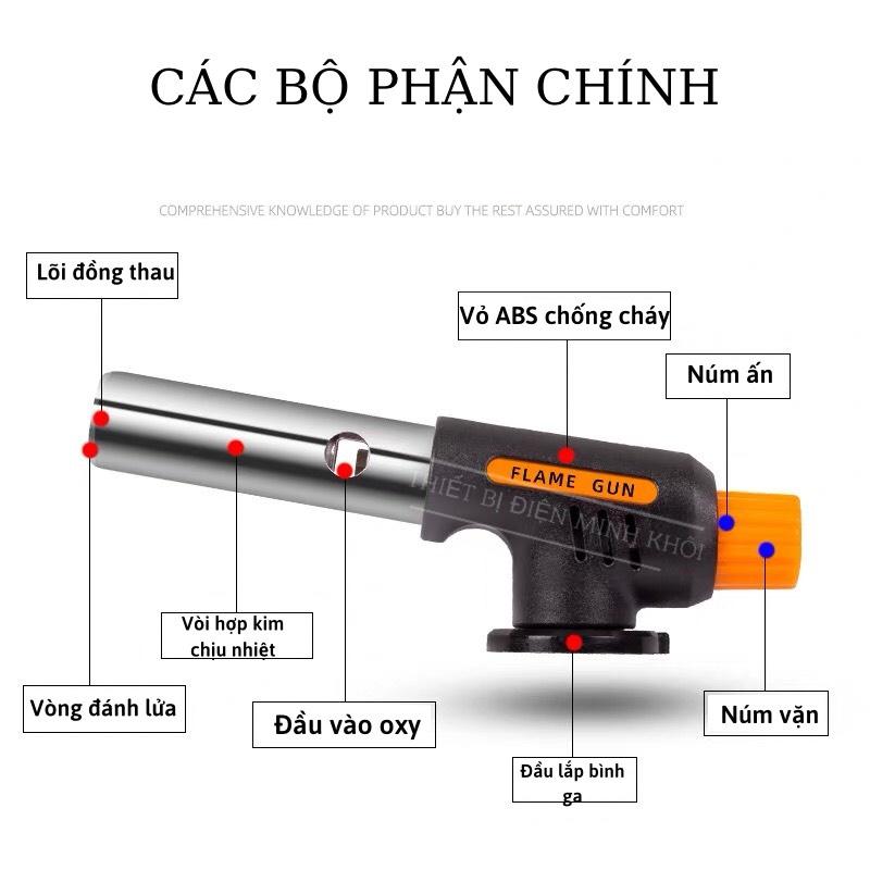 Đèn Khò Ga Cầm Tay Flame gun, đầu khò ga tự động, den kho ga