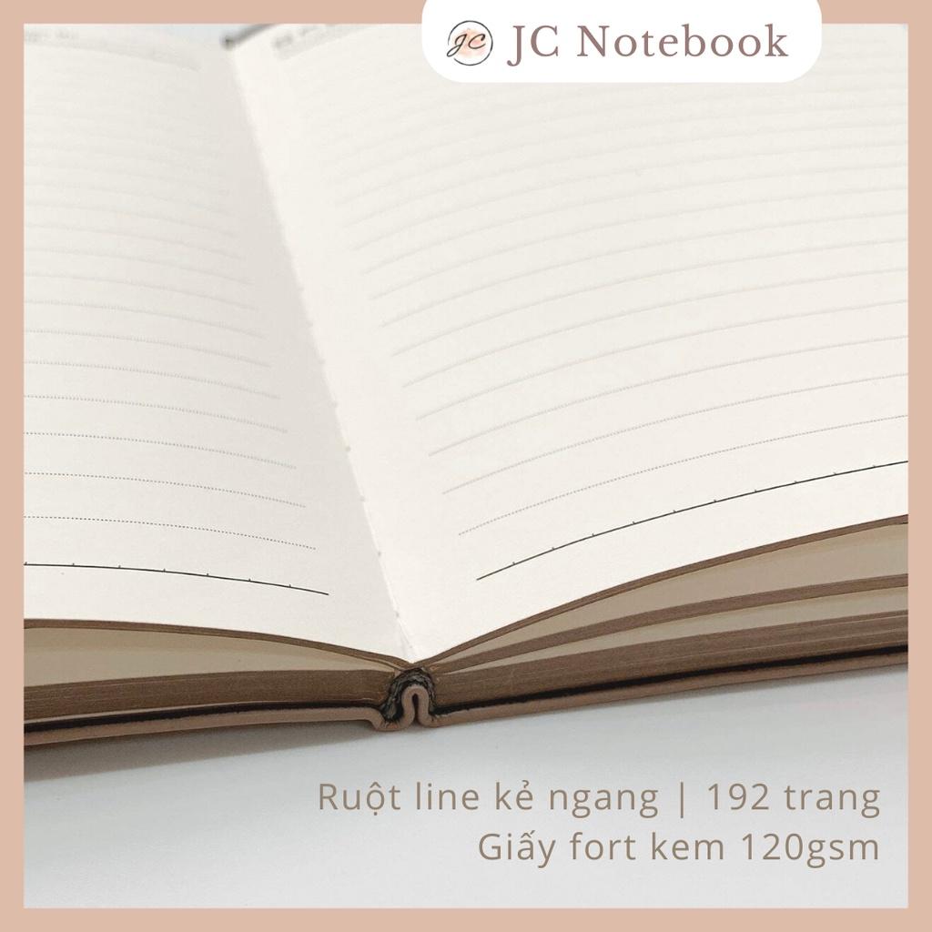 Dusty Pink Color Edge Notebook - Sổ Tay Bìa Da Mềm - Da PU A5 In Viền Màu - Sổ Line Ruột Kẻ Ngang