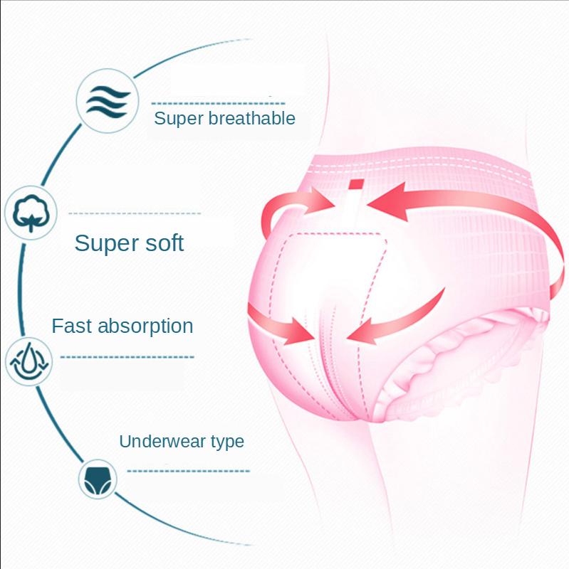 Bộ 10 Tã Người Lớn Dùng Một Lần Cho Quần Lót Nữ Loại Người Cao Tuổi Chăm Sóc Người Lớn Bé Hấp Thụ Mạnh Anion Vệ Sinh Tampon Quần