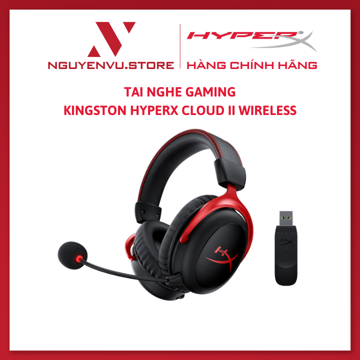 Tai nghe Gaming Kingston HyperX Cloud II Wireless - Hàng Chính Hãng